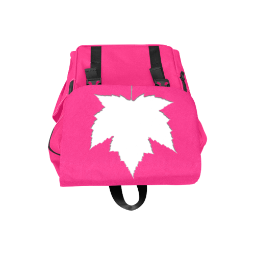 Pink Canada Maple Leaf Backpacks Casual Shoulders Backpack (Model 1623)