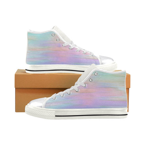 noisy gradient 1 pastel by JamColors Women's Classic High Top Canvas Shoes (Model 017)