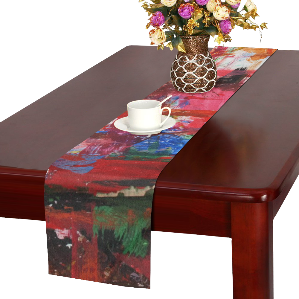 Paint on a white background Table Runner 16x72 inch