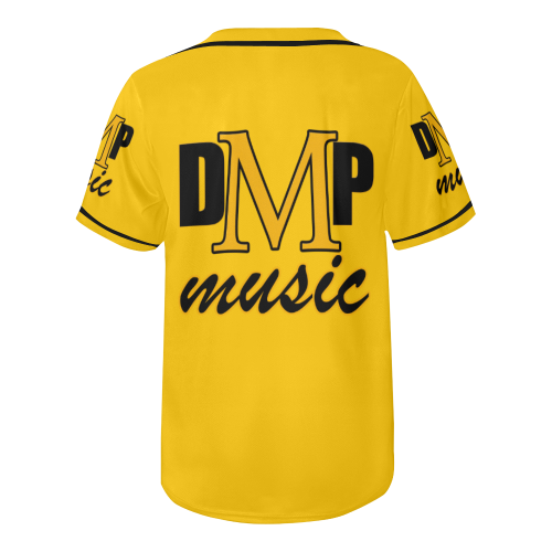 DMP Music Jersey (Yellow) All Over Print Baseball Jersey for Men (Model T50)