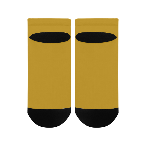 color dark goldenrod Men's Ankle Socks