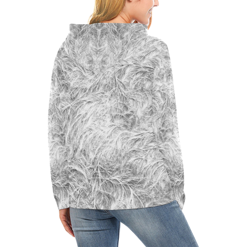 Fur tecture All Over Print Hoodie for Women (USA Size) (Model H13)