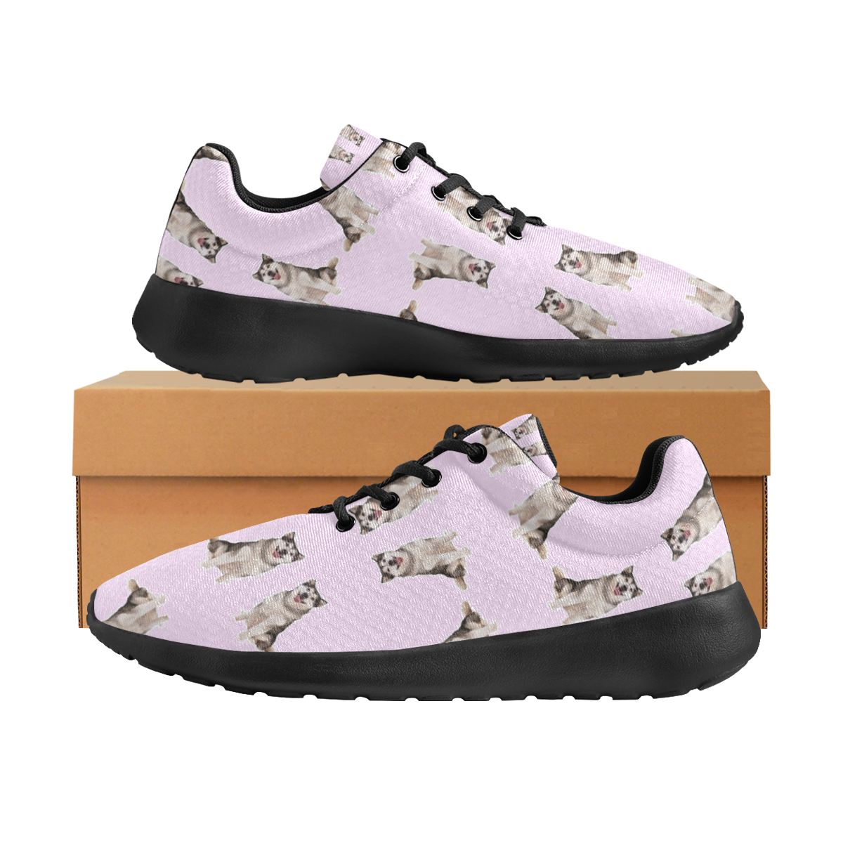 Dog Print Women's Athletic Shoes (Model 0200)