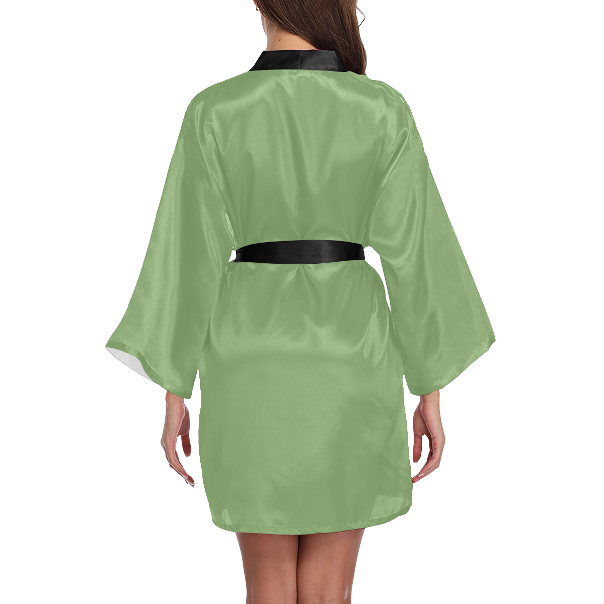 color asparagus Long Sleeve Kimono Robe