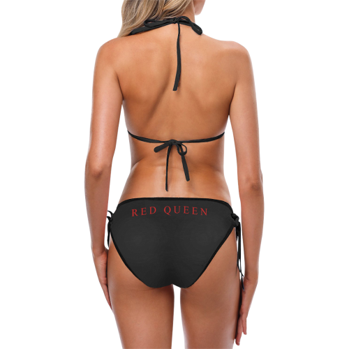 RED QUEEN SYMBOL RED & BLACK Custom Bikini Swimsuit (Model S01)