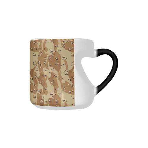 Vintage Desert Brown Camouflage Heart-shaped Morphing Mug