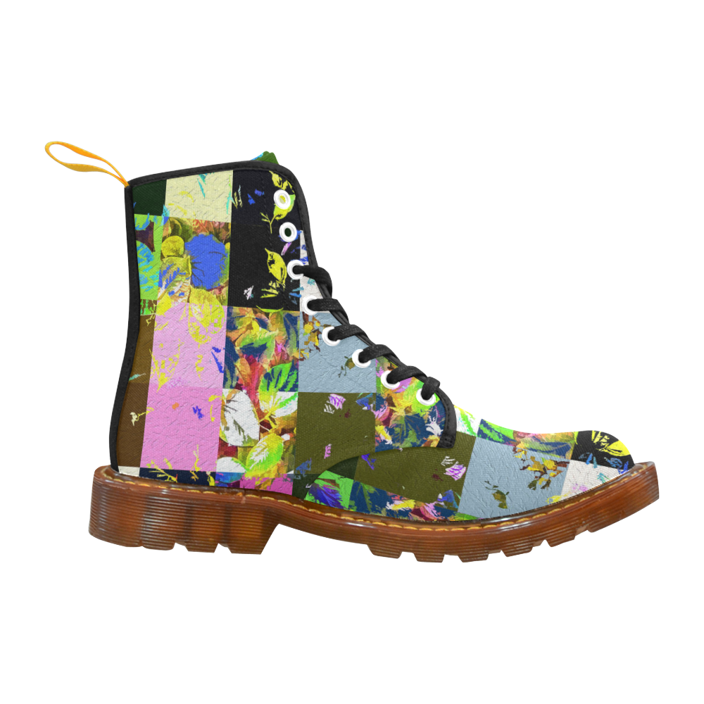 Foliage Patchwork #3 by Jera Nour Martin Boots For Women Model 1203H