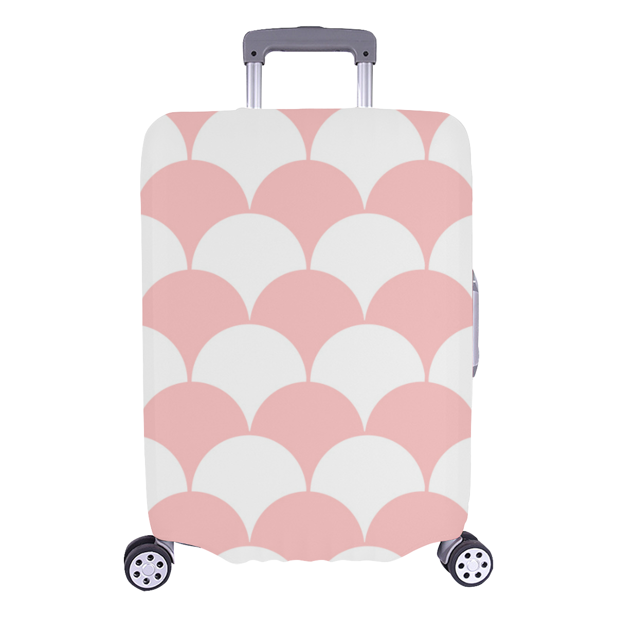 Abstract  pattern - pink and white. Luggage Cover/Large 26"-28"