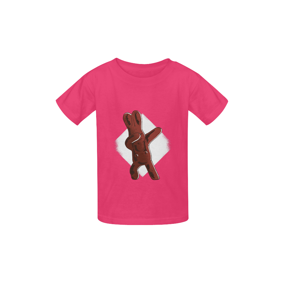 Chocolate pink bunny tshirt Kid's  Classic T-shirt (Model T22)