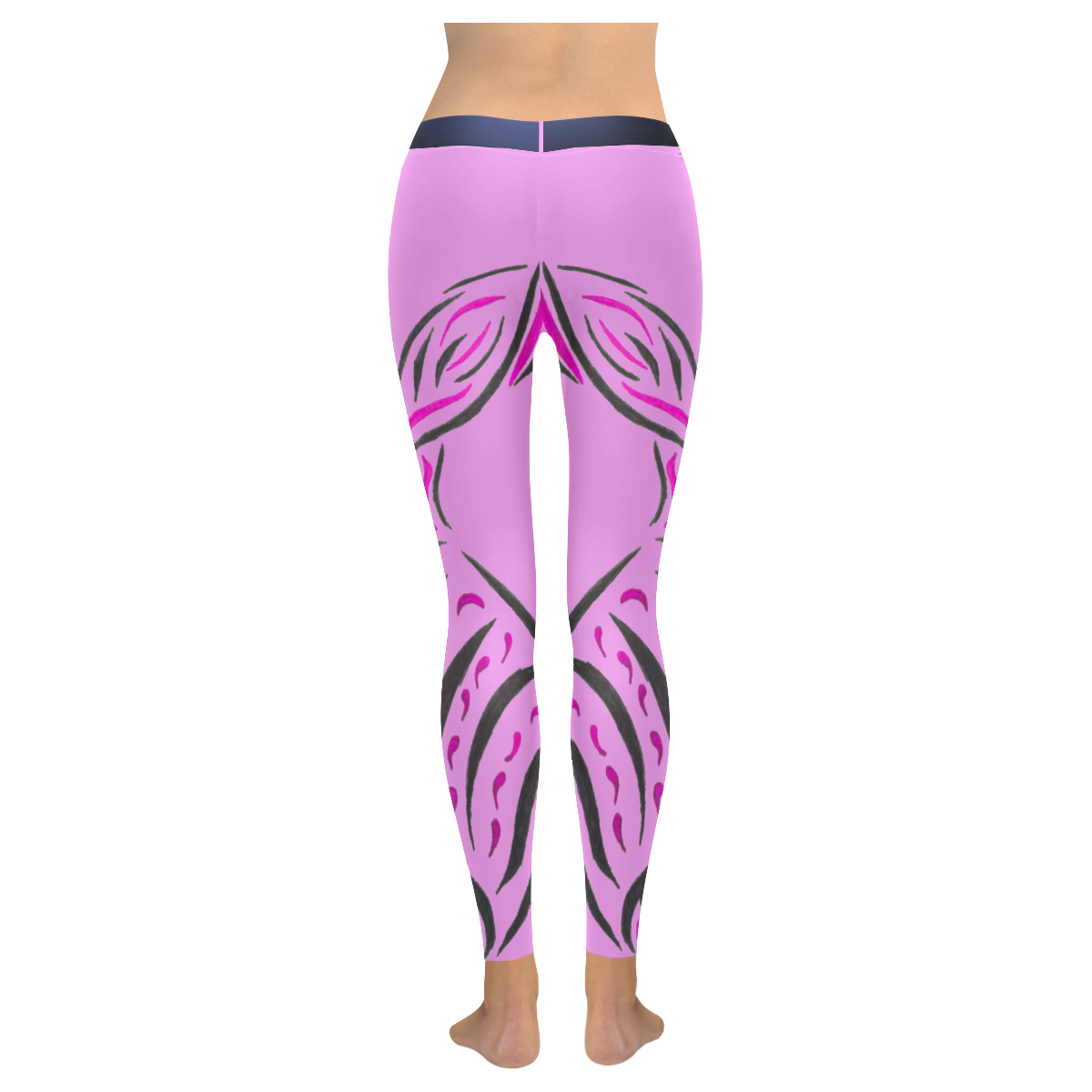 PinkBunny Women's Low Rise Leggings (Invisible Stitch) (Model L05)