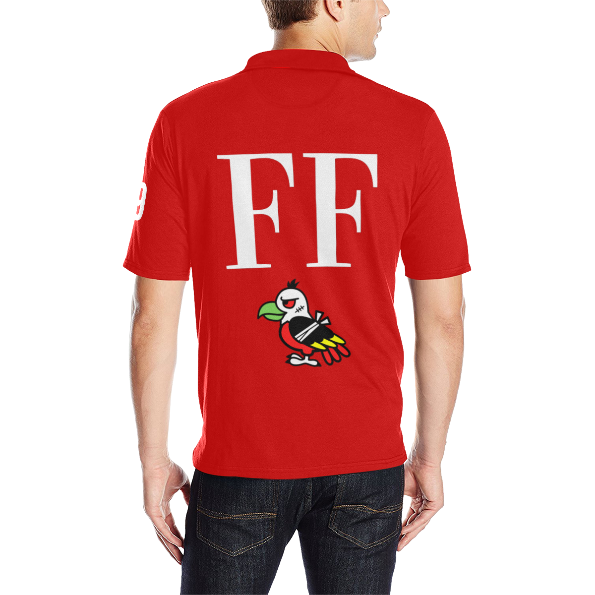 FF Vulture Apple Red Polo Men's All Over Print Polo Shirt (Model T55)