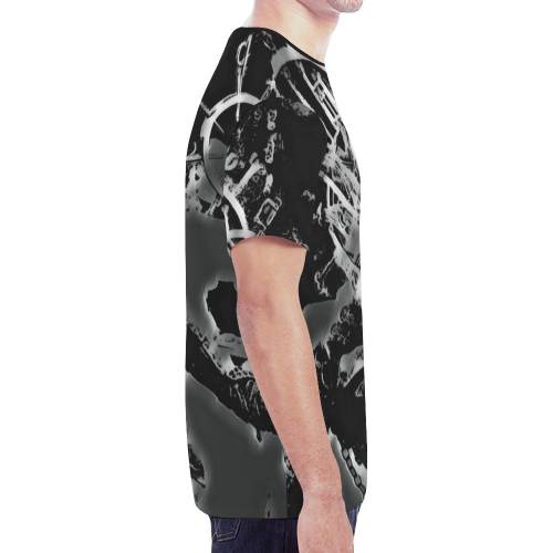 Silver Demon Summon Horror Gothic Design Darkstar New All Over Print T-shirt for Men (Model T45)