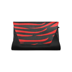 Tiger Stripes Black and Red Clutch Bag (Model 1630)