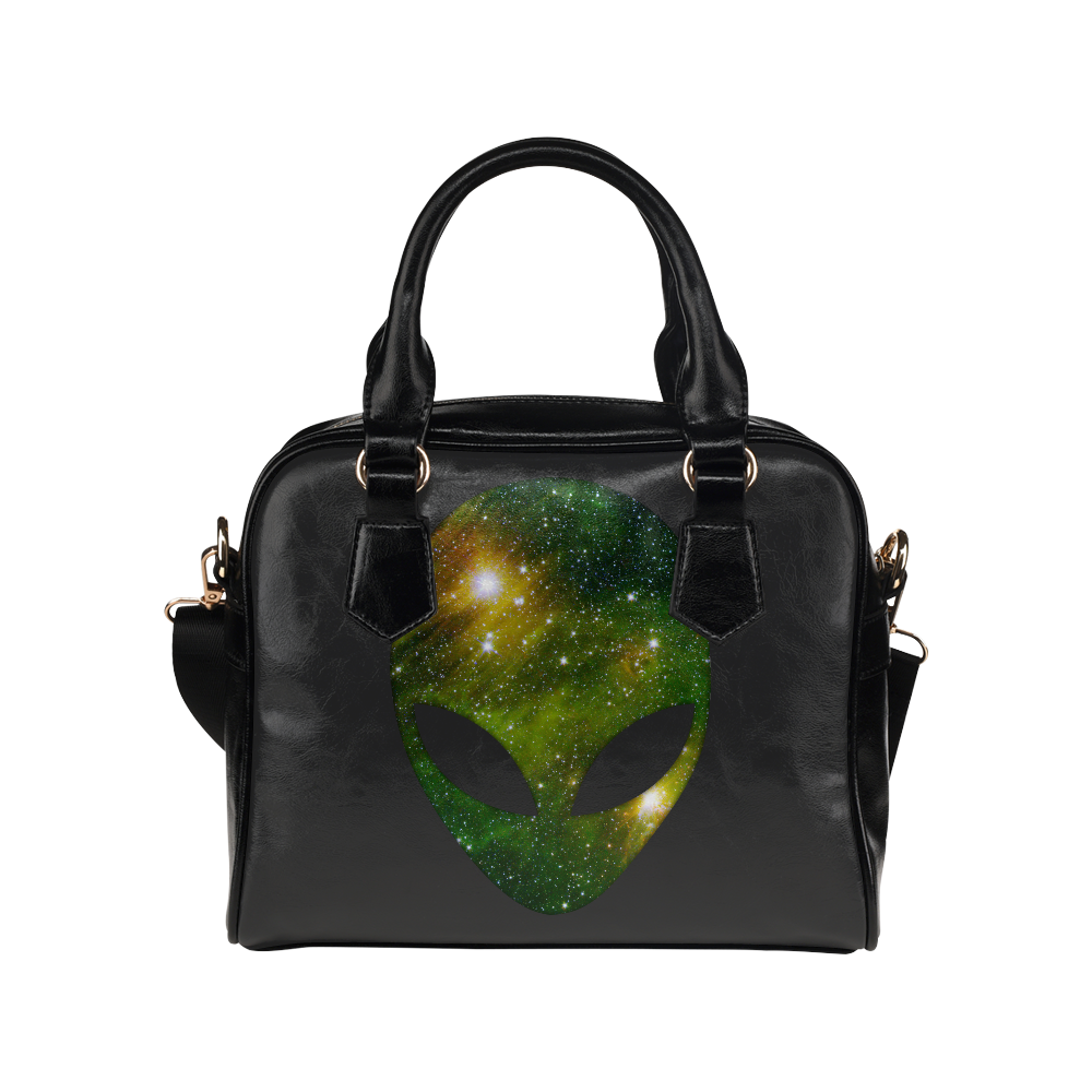 Cosmic Alien - Galaxy - Stars Shoulder Handbag (Model 1634)