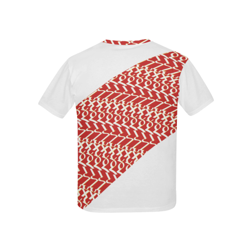 NUMBERS Collection 1234567 Lava Red/White Kids' All Over Print T-shirt (USA Size) (Model T40)