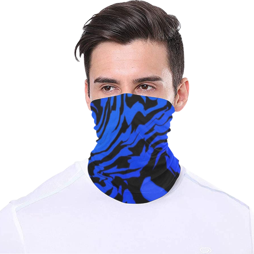 Abstract Blue Stripes Multifunctional Headwear