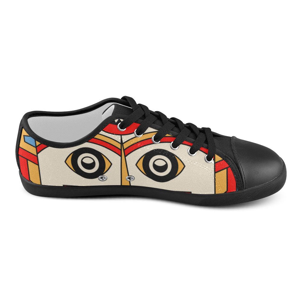 Aztec Religion Tribal Canvas Shoes for Women/Large Size (Model 016)