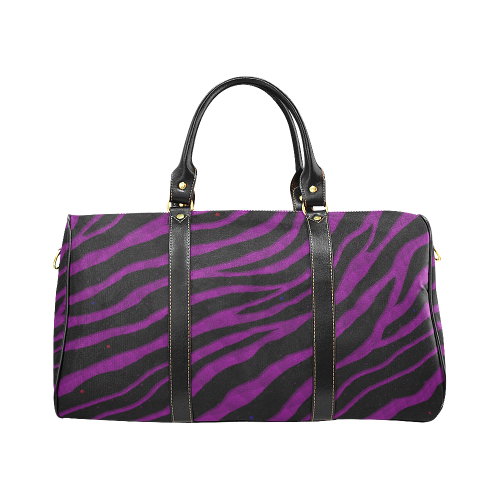 Ripped SpaceTime Stripes - Purple New Waterproof Travel Bag/Large (Model 1639)