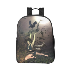 Beautiful fairy with crow Popular Fabric Backpack (Model 1683)