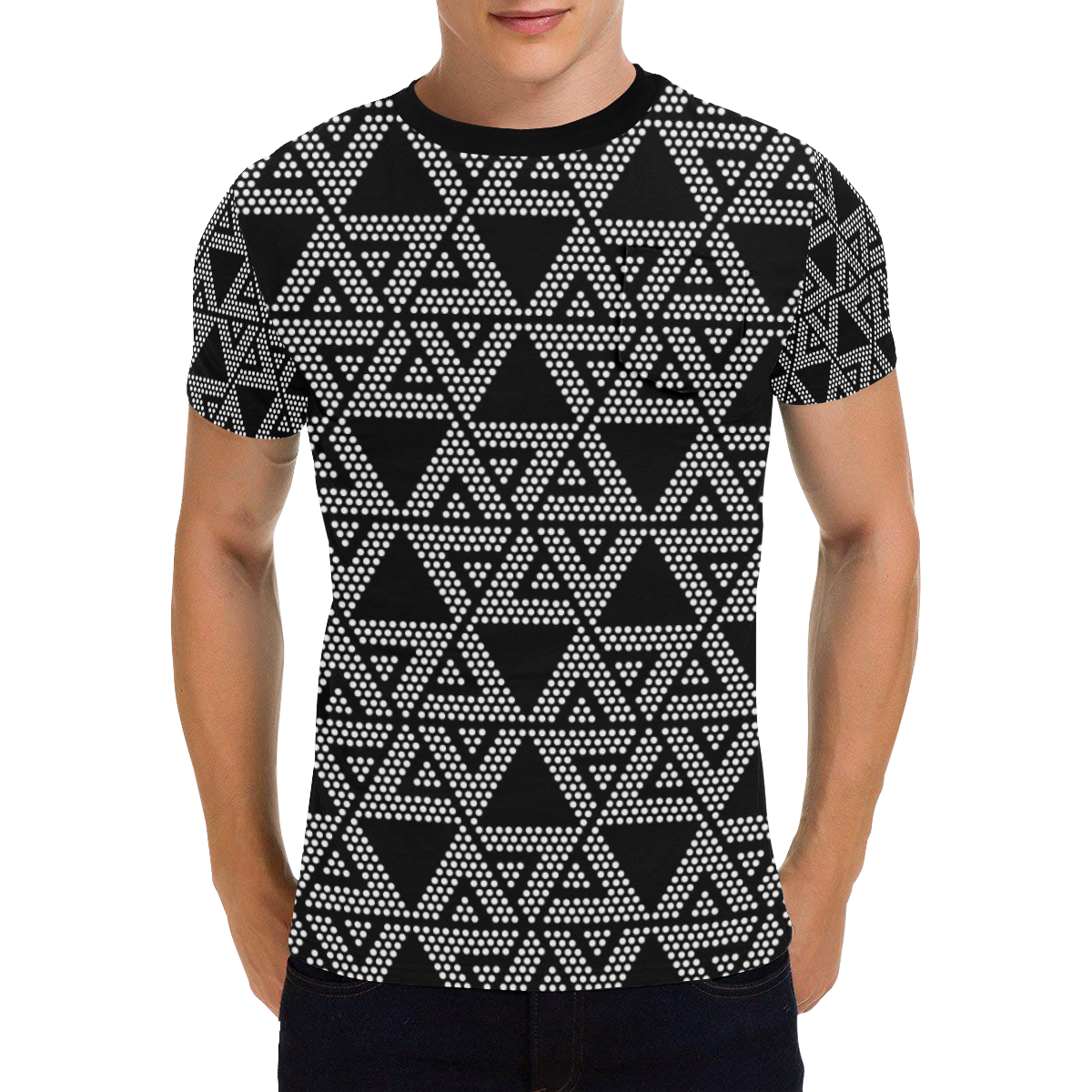 Polka Dots Party Men's All Over Print T-Shirt with Chest Pocket (Model T56)
