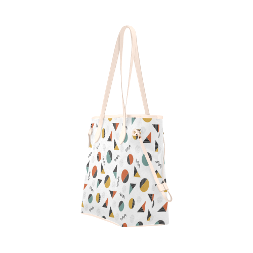 Geo Cutting Shapes Clover Canvas Tote Bag (Model 1661)