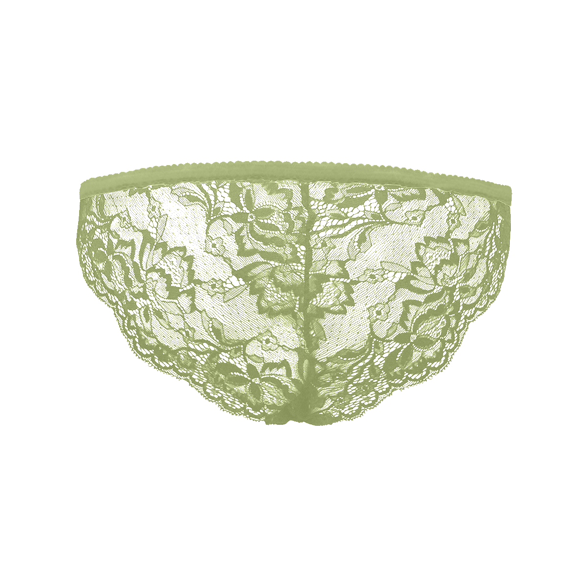 Purple And Gold Floral Green Women's Lace Panty (Model L41)