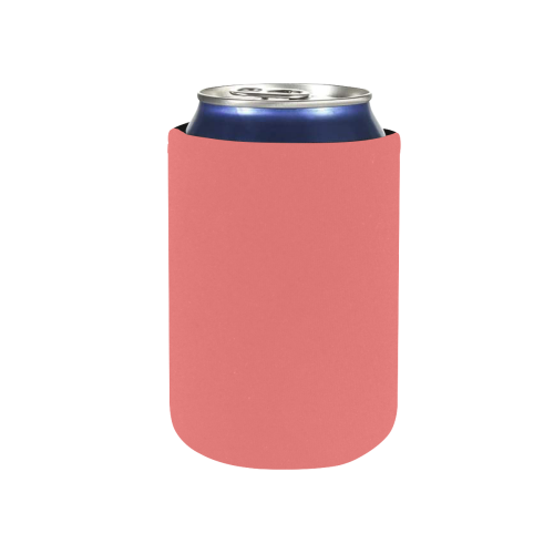 color light red Neoprene Can Cooler 4" x 2.7" dia.