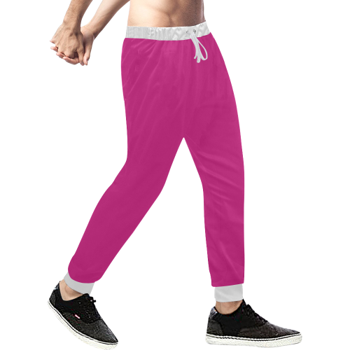 color Barbie pink Men's All Over Print Sweatpants (Model L11)