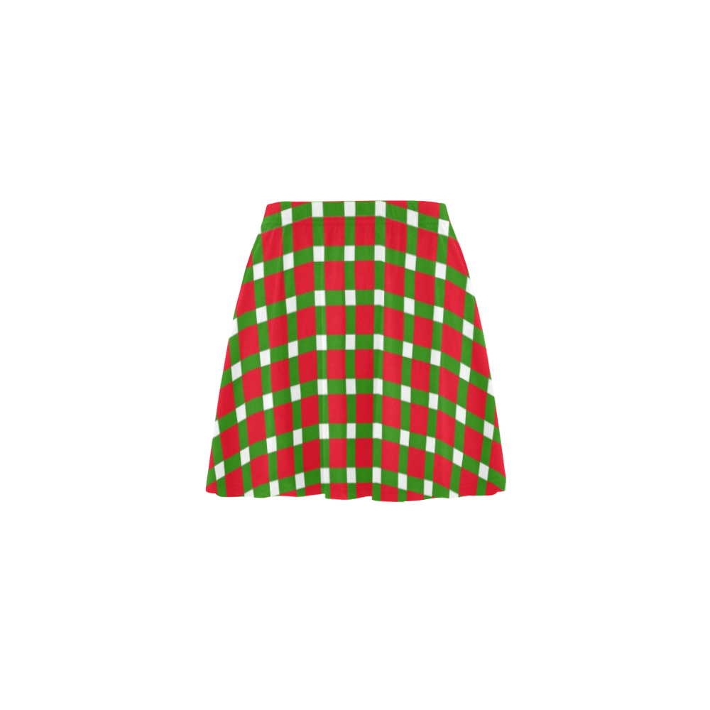 Christmas Plaid 2 Mini Skating Skirt (Model D36)