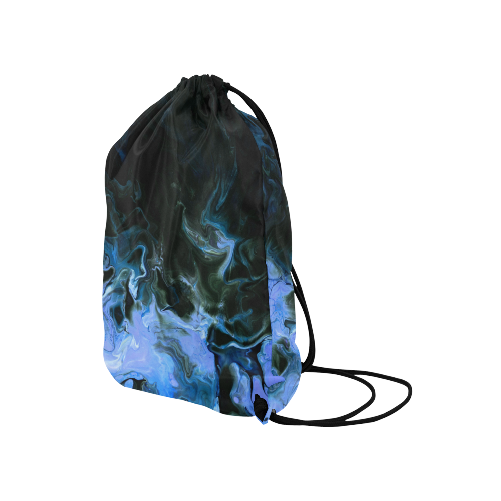 Mystical Blue Swirl. Medium Drawstring Bag Model 1604 (Twin Sides) 13.8"(W) * 18.1"(H)