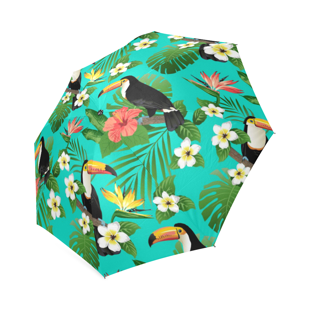 Tropical Summer Toucan Pattern Foldable Umbrella (Model U01)