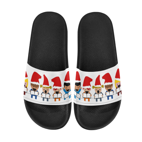 Christmas Carol Singers Men's Slide Sandals (Model 057)