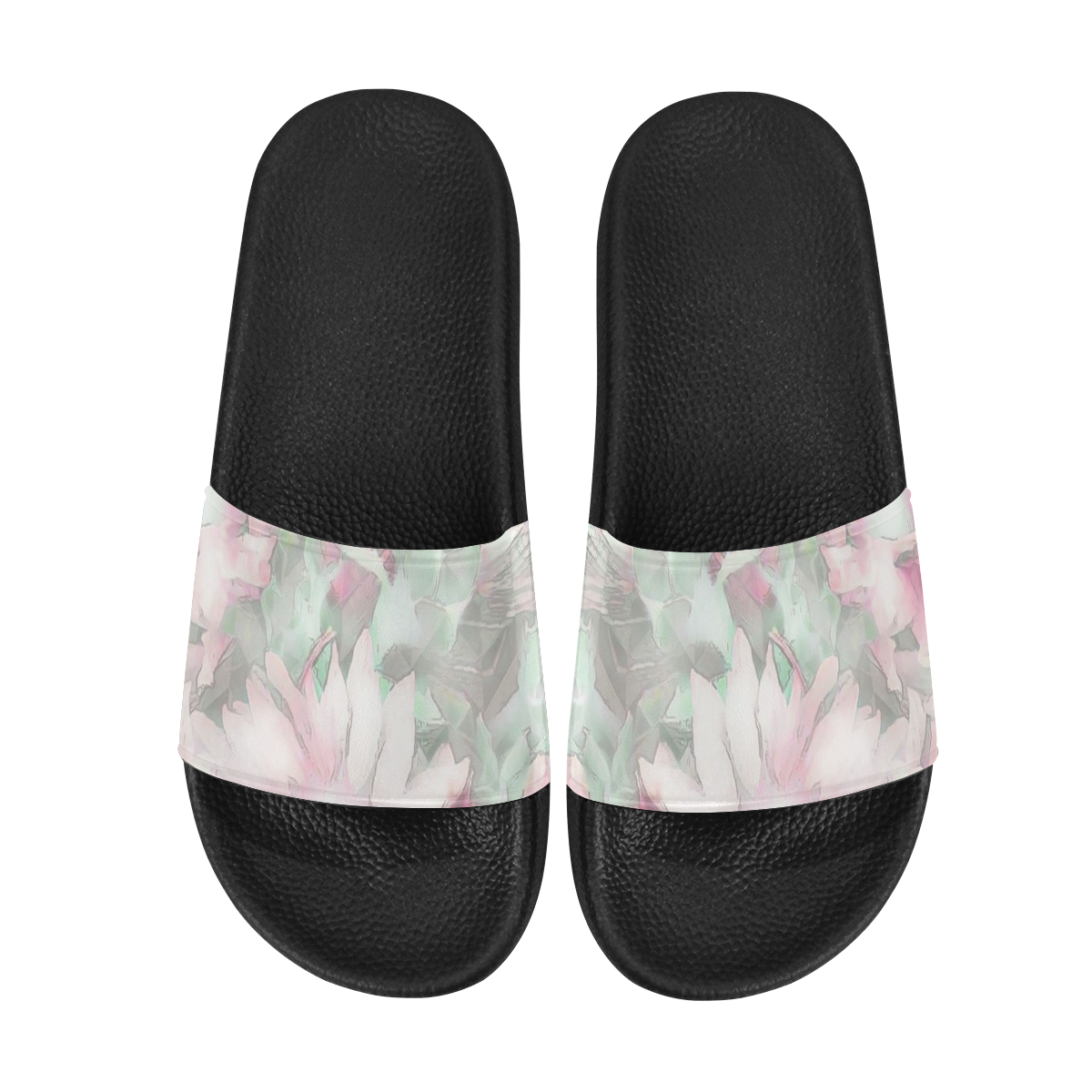 Romantic pastel floral,pink by JamColors Women's Slide Sandals (Model 057)