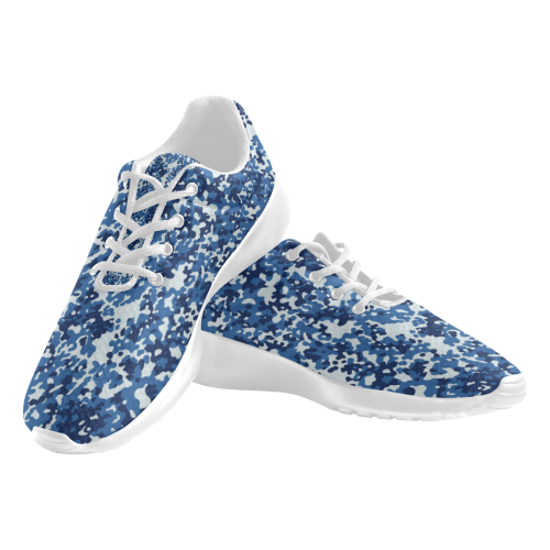 Digital Blue Camouflage Men's Athletic Shoes (Model 0200)