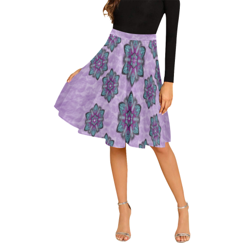 a gift with flowers stars and bubble wrap Melete Pleated Midi Skirt (Model D15)