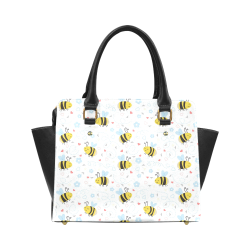 Cute Bee Pattern Classic Shoulder Handbag (Model 1653)