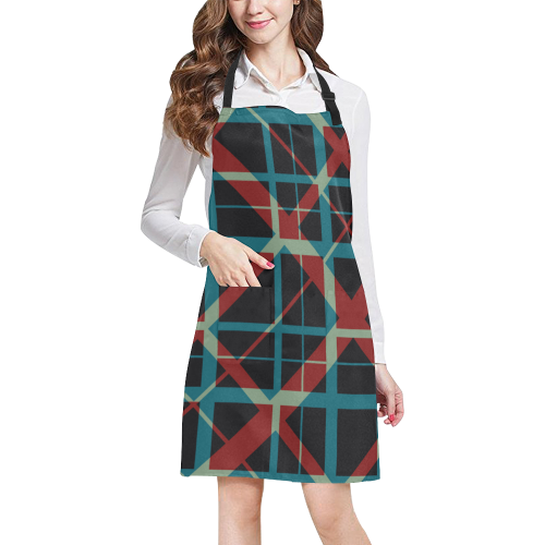 Classic style plaid pattern design All Over Print Apron