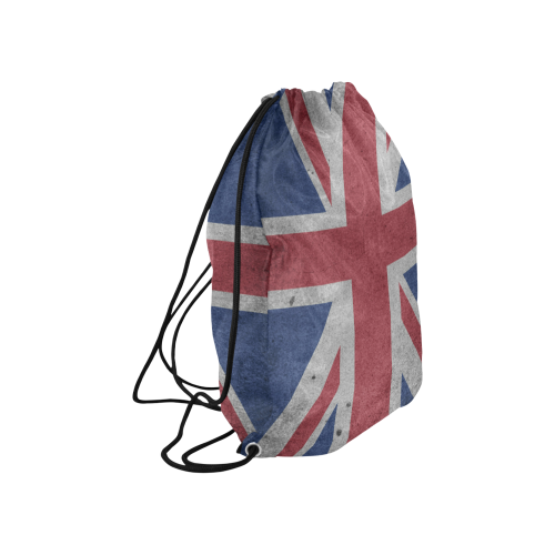 United Kingdom Union Jack Flag - Grunge 1 Large Drawstring Bag Model 1604 (Twin Sides)  16.5"(W) * 19.3"(H)