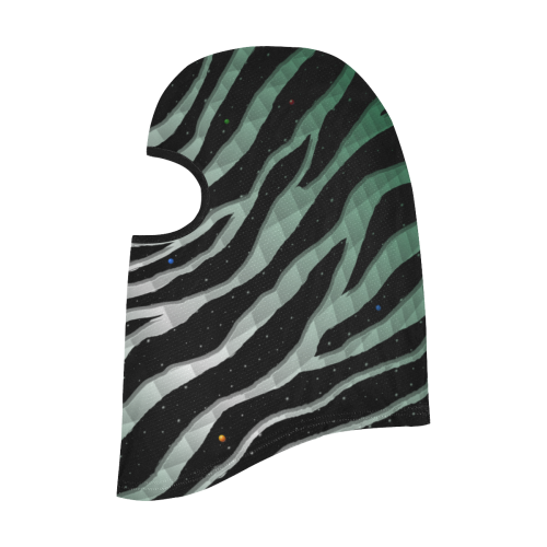 Ripped SpaceTime Stripes - Forest/White All Over Print Balaclava