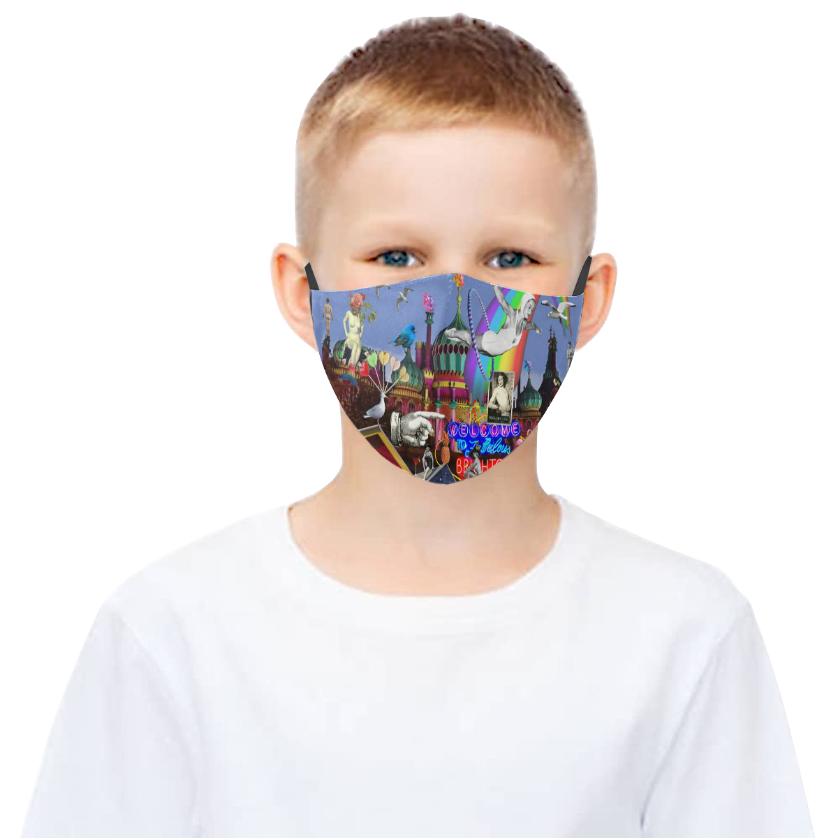 Fabulous Brighton 3D Mouth Mask with Drawstring (Pack of 3) (Model M04)