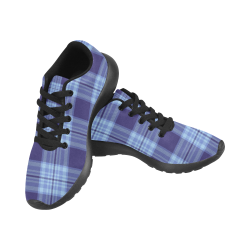 STRIPES LIGHT BLUE Men's Running Shoes/Large Size (Model 020)