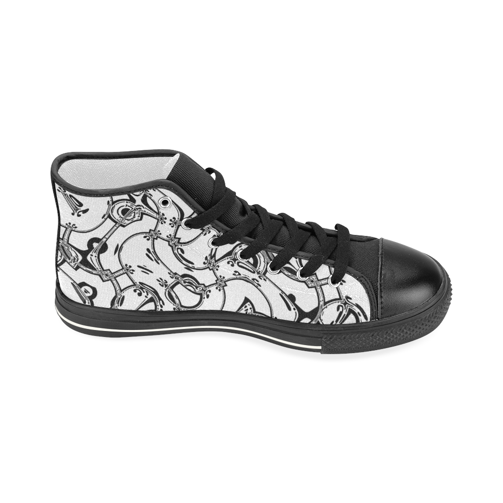 UNFINISHEDBUSINESS Women's Classic High Top Canvas Shoes (Model 017)