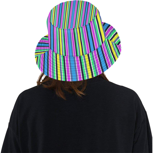 Vivid Colored Stripes 1 All Over Print Bucket Hat