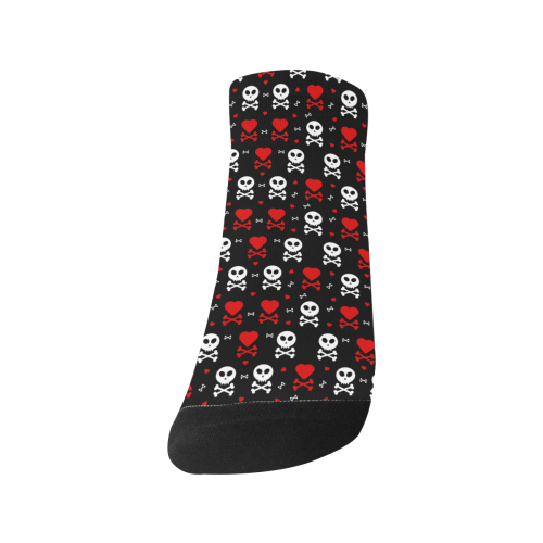 Skull Hearts Men's Ankle Socks