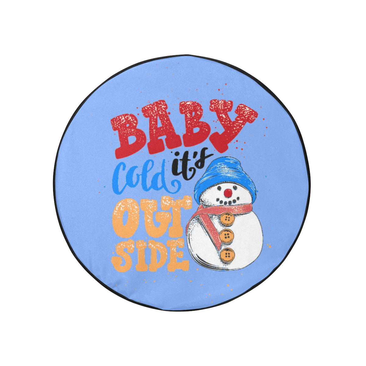 Baby It's Cold Outside Snowman 32 Inch Spare Tire Cover