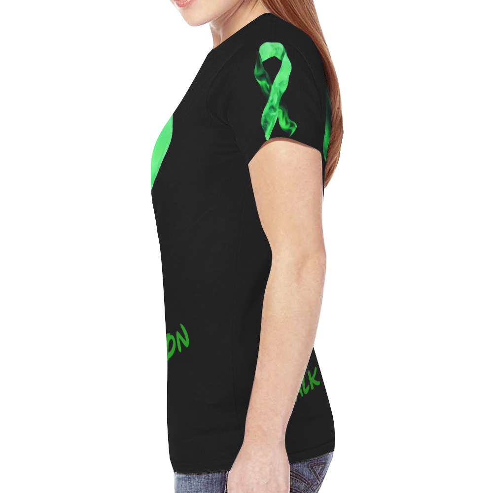 Depression gren awareness New All Over Print T-shirt for Women (Model T45)