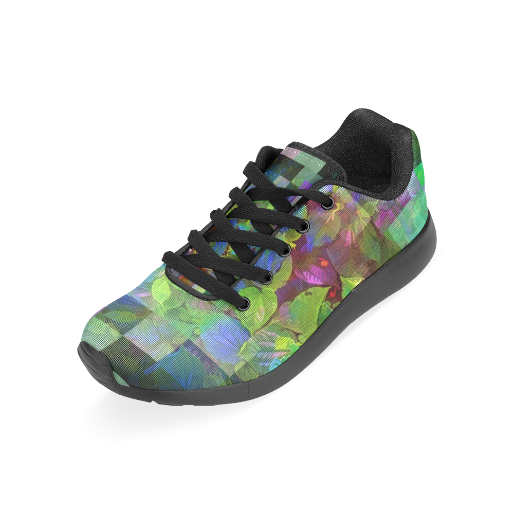 Foliage Patchwork #10 by Jera Nour Women's Running Shoes/Large Size (Model 020)