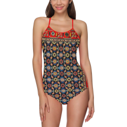 Azerbaijan Pattern 4 Strap Swimsuit ( Model S05)