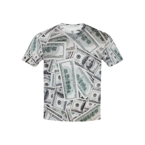 Cash Money / Hundred Dollar Bills Kids' All Over Print T-shirt (USA Size) (Model T40)