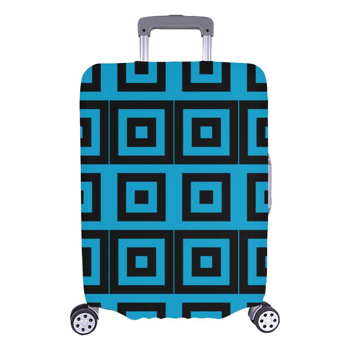 Blue-Black Pattern Luggage Cover/Large 26"-28"